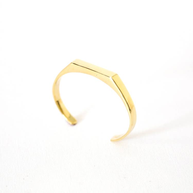Brass ID bar I Dont Cuff bracelet bangle