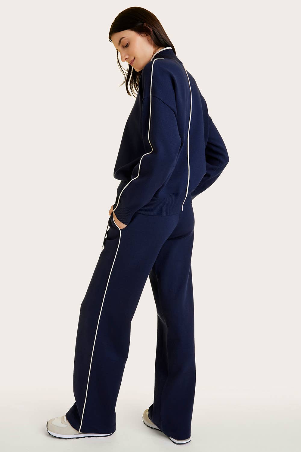 Framed Knit Mock Neck
