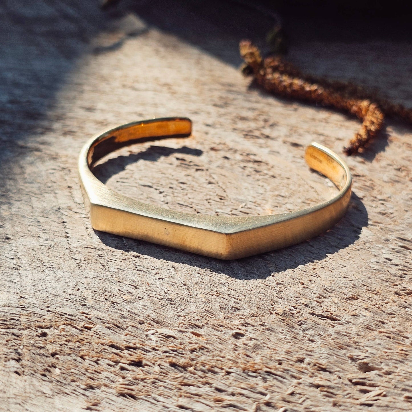 Brass ID bar I Dont Cuff bracelet bangle
