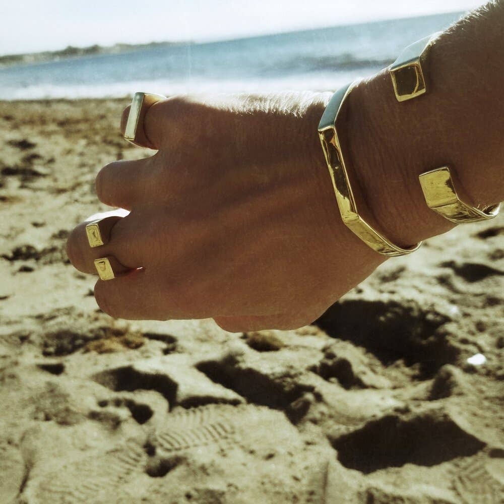 Brass ID bar I Dont Cuff bracelet bangle