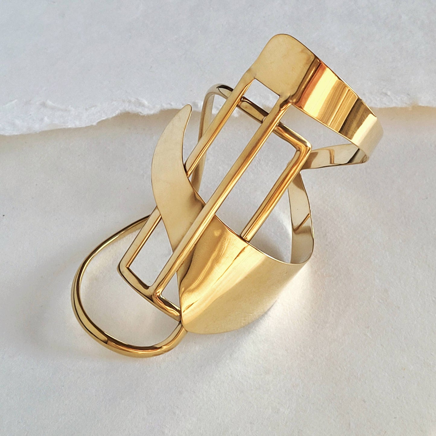 Brass bold statement Dynasty Cuff bracelet