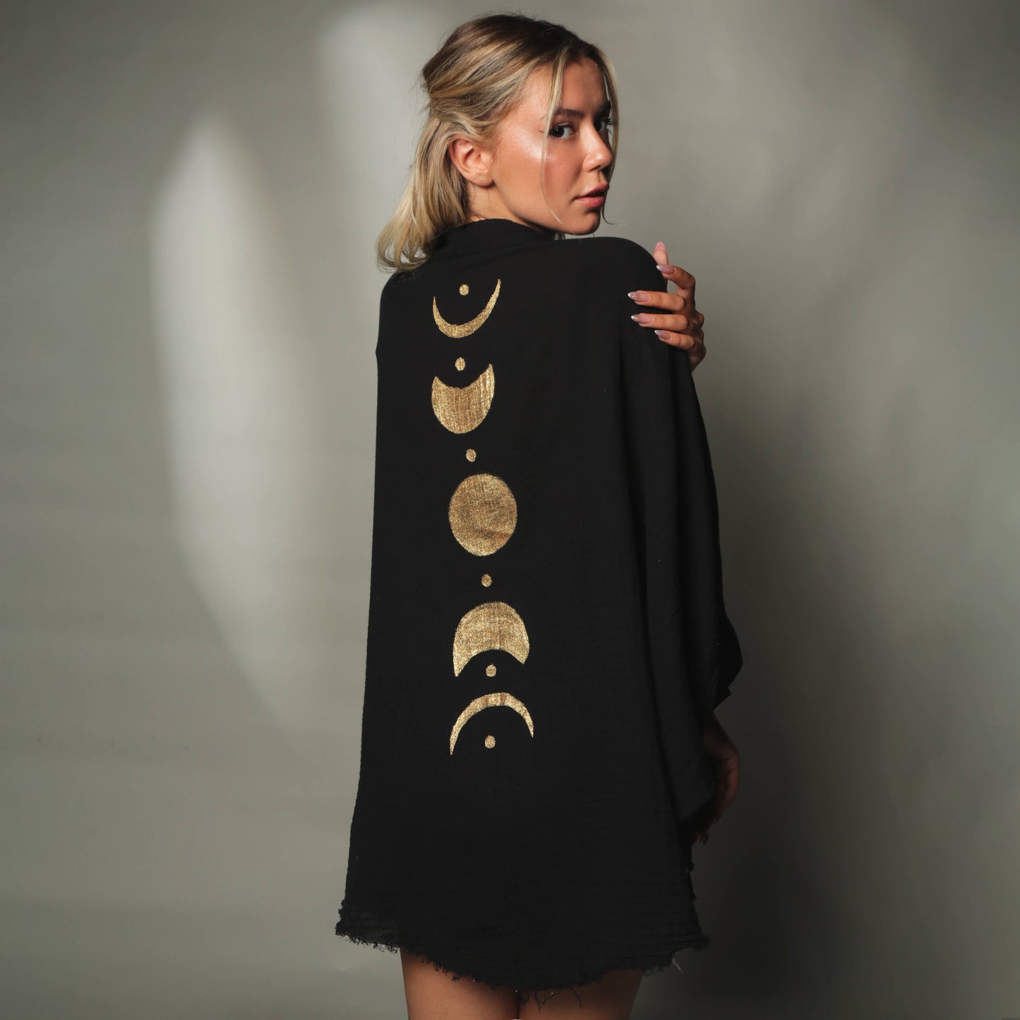 Moon Phases Muslin Kimono