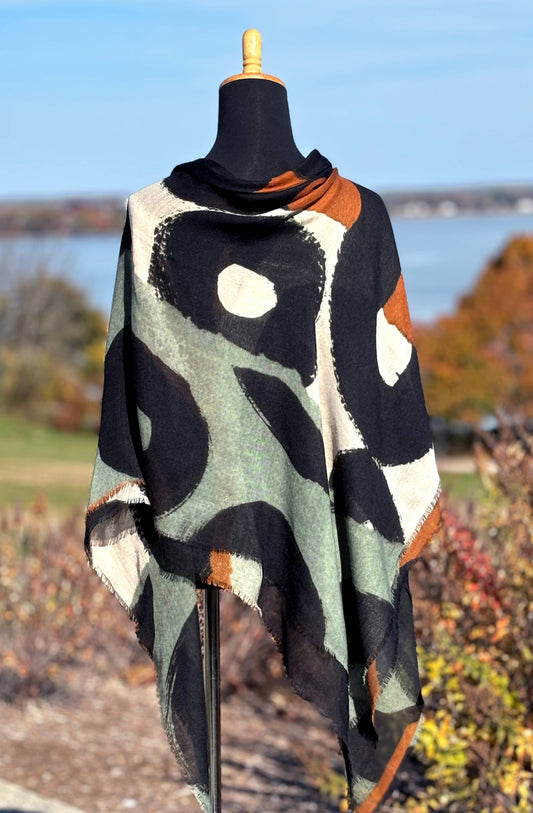 Wild Circles Travel Scarf/Wrap