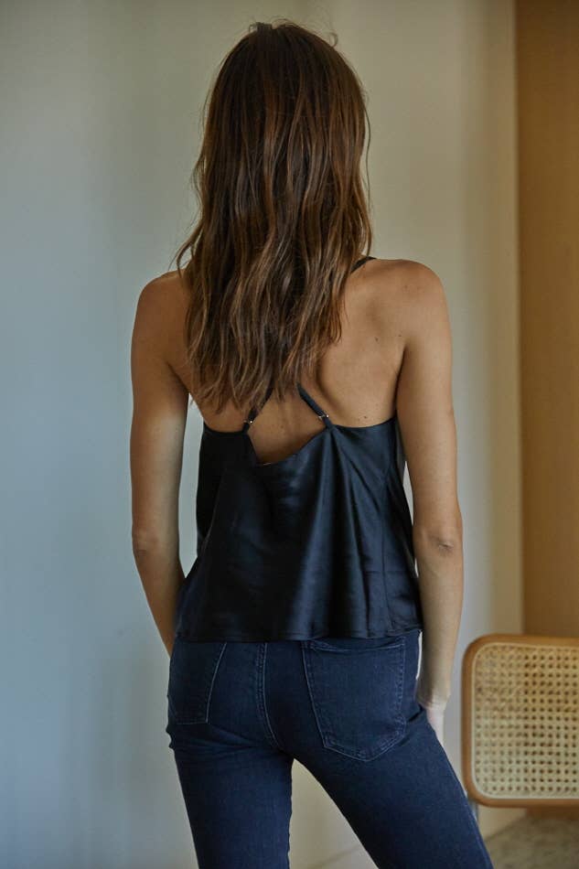 Cross Satin Top