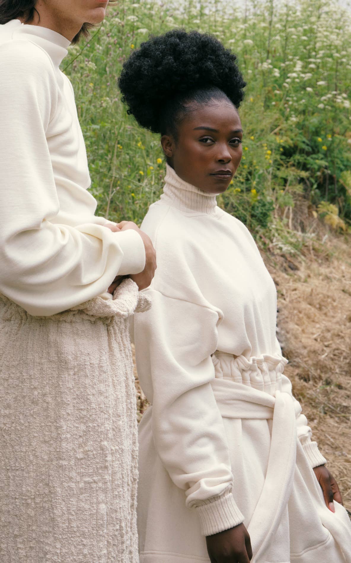 Cotton Fleece + Hemp Rib Organic Turtleneck