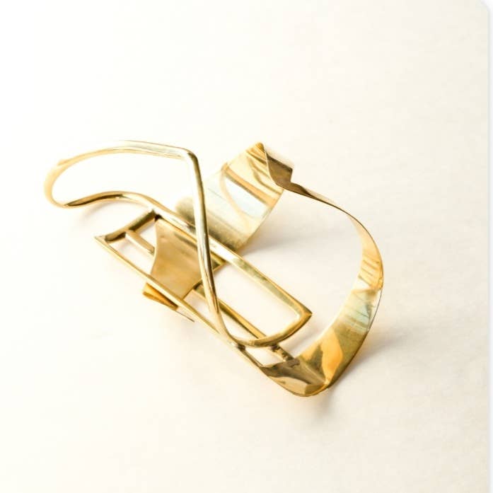 Brass bold statement Dynasty Cuff bracelet