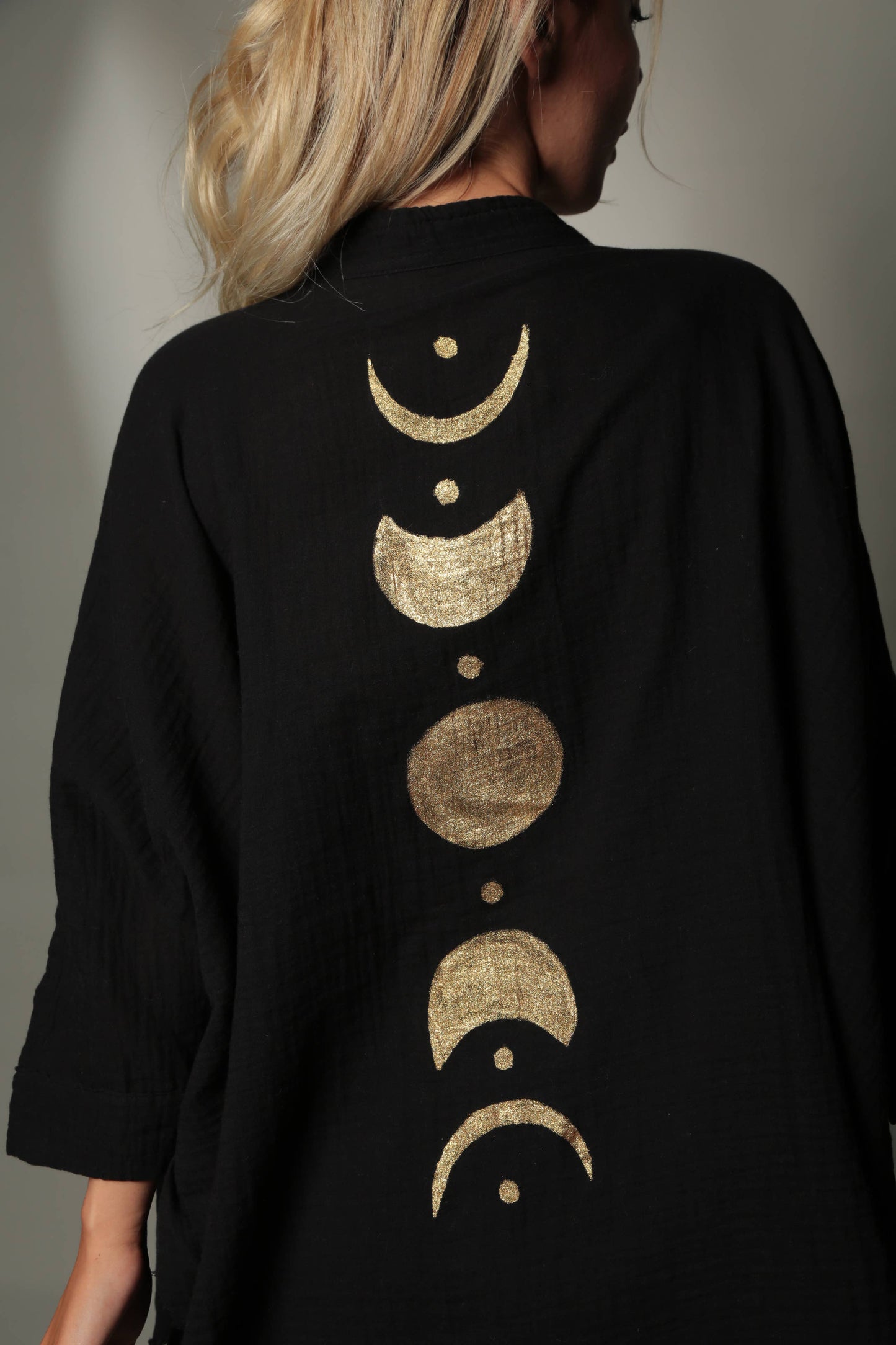 Moon Phases Muslin Kimono
