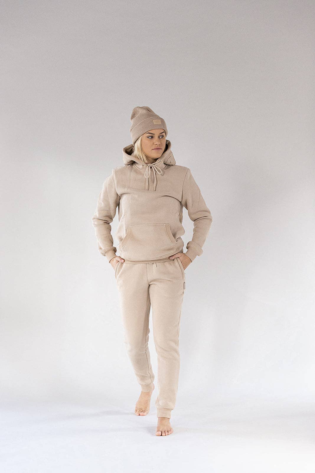 Embossed Hoodie - Champagne