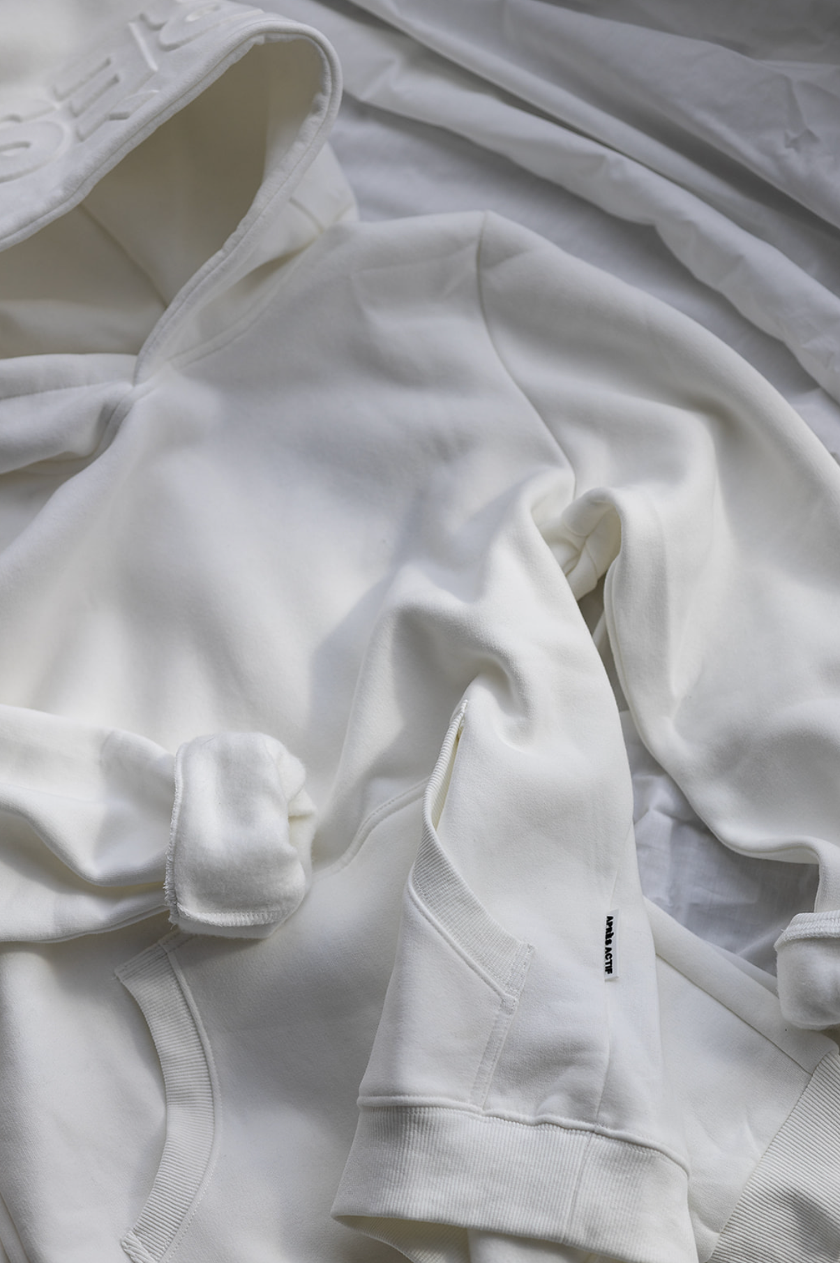 Embossed Hoodie - White