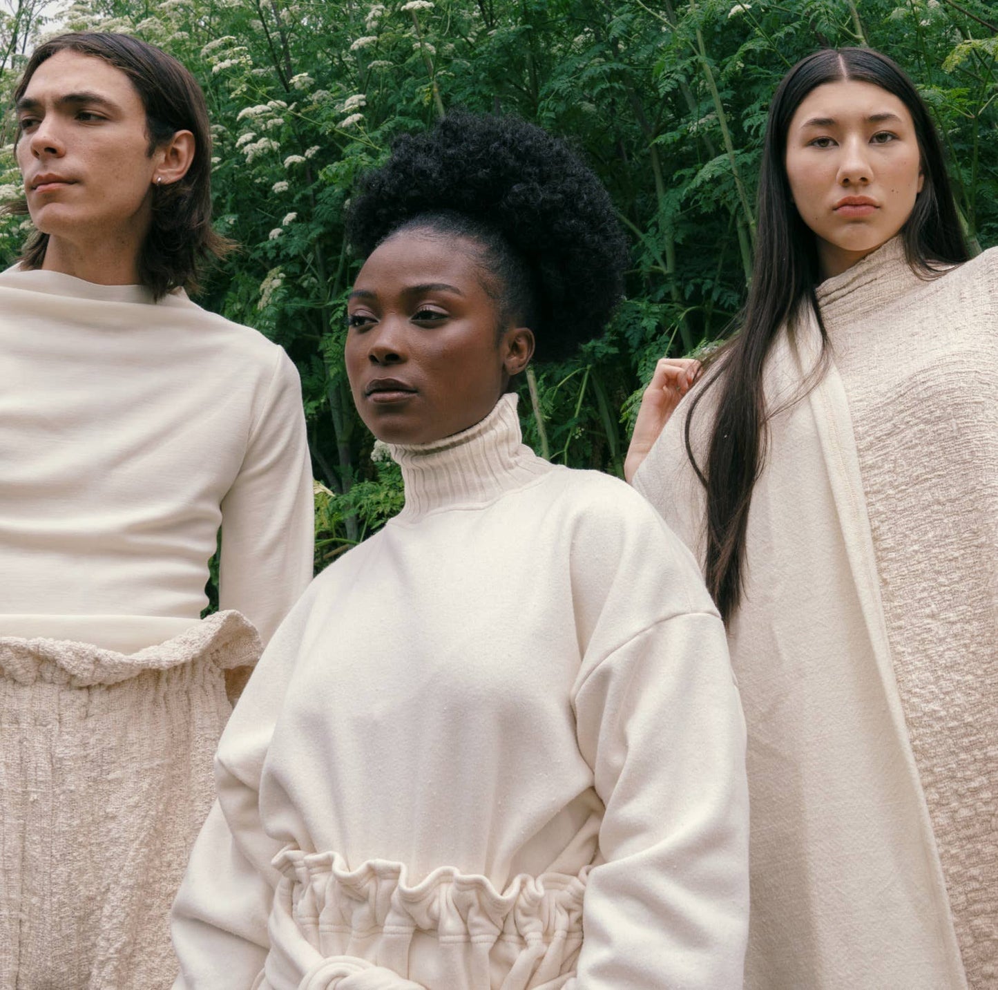 Cotton Fleece + Hemp Rib Organic Turtleneck