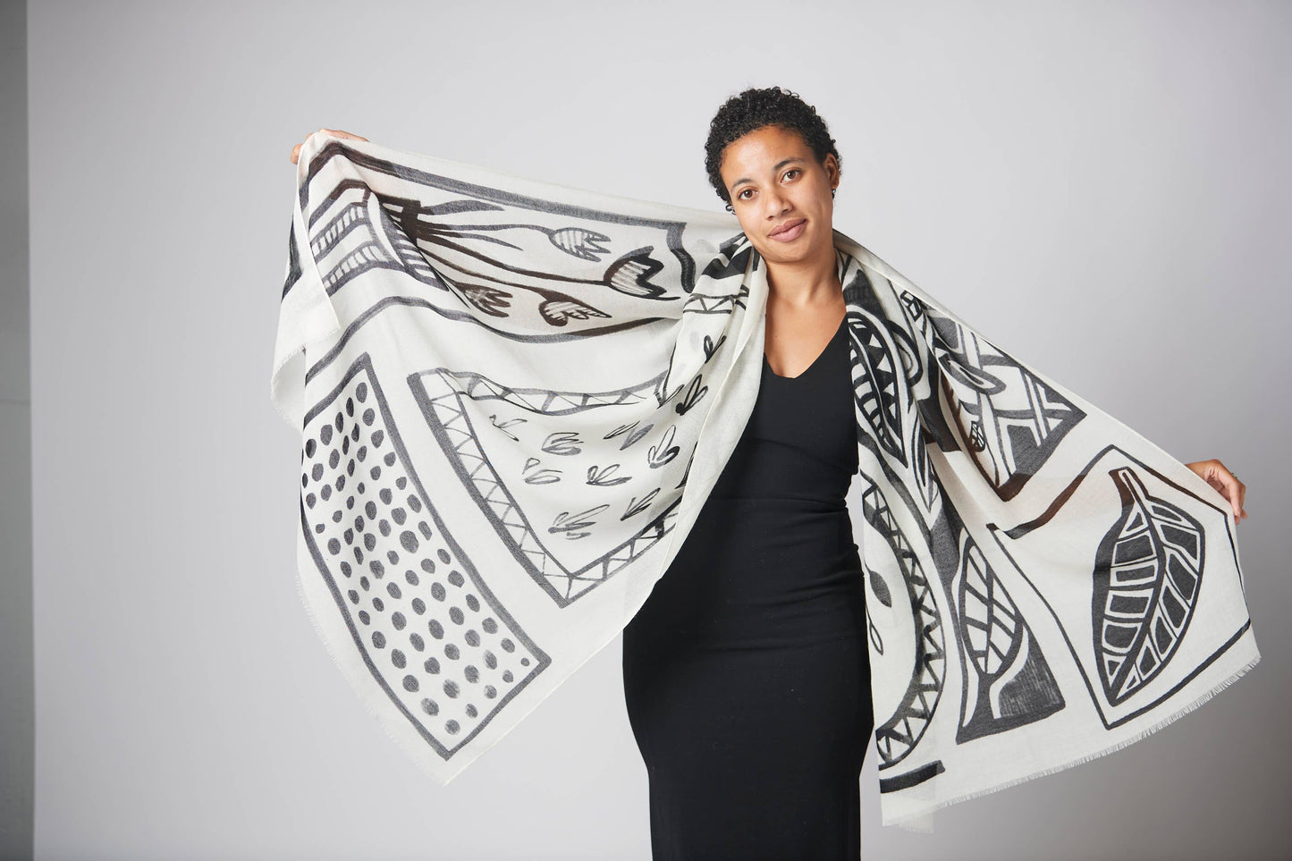 In the Garden Travel Scarf and Shawl