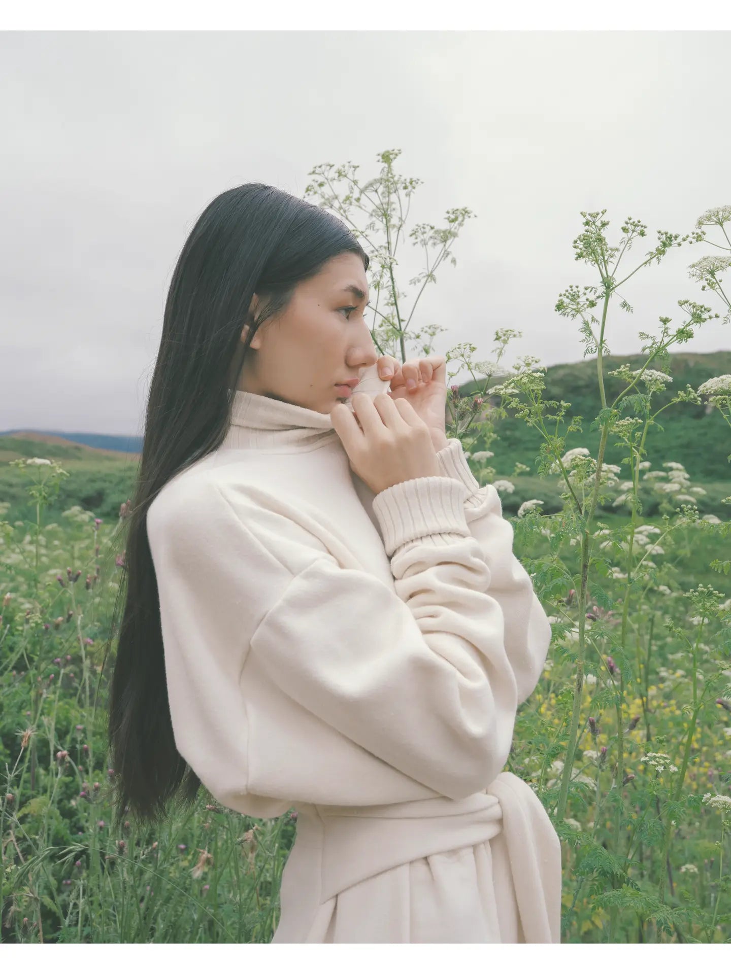 Cotton Fleece + Hemp Rib Organic Turtleneck