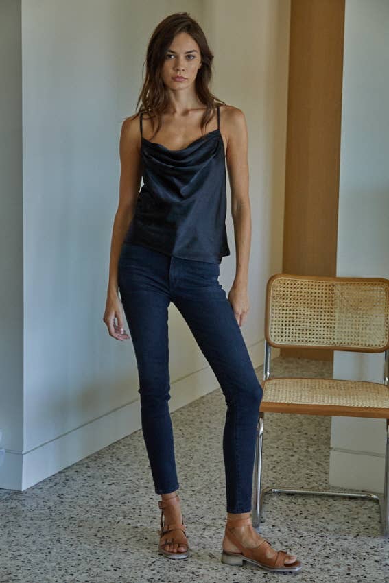 Cross Satin Top
