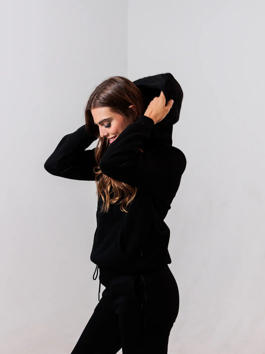 Embossed Hoodie - Black