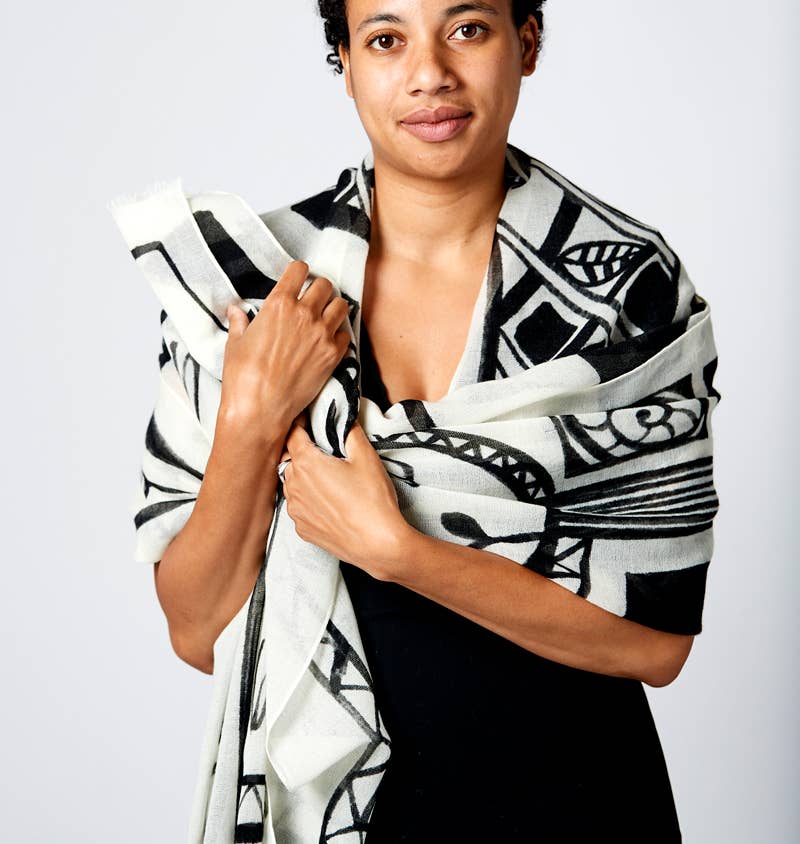 In the Garden Travel Scarf and Shawl