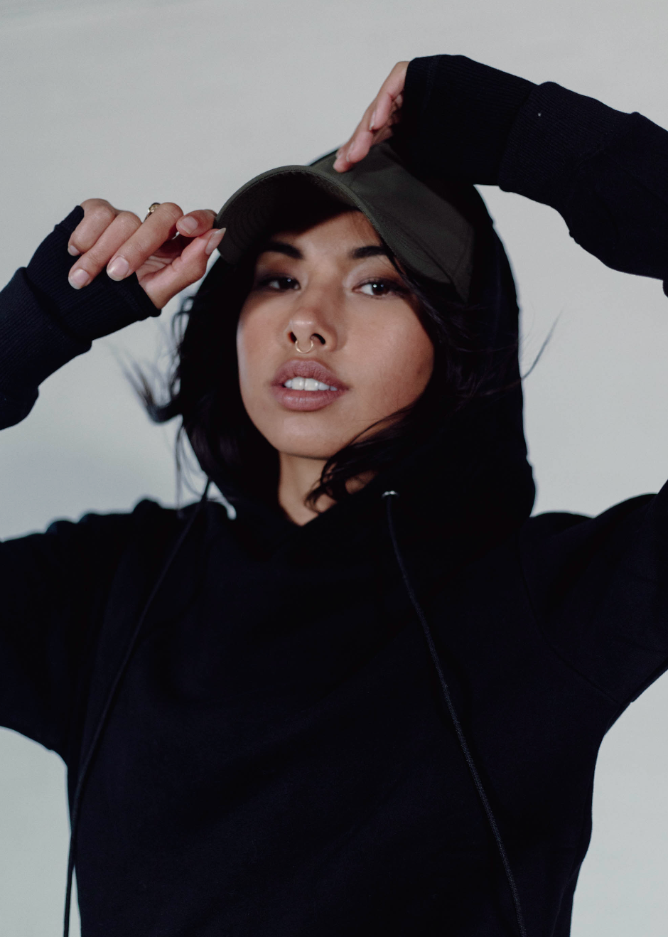 Embossed Hoodie - Black
