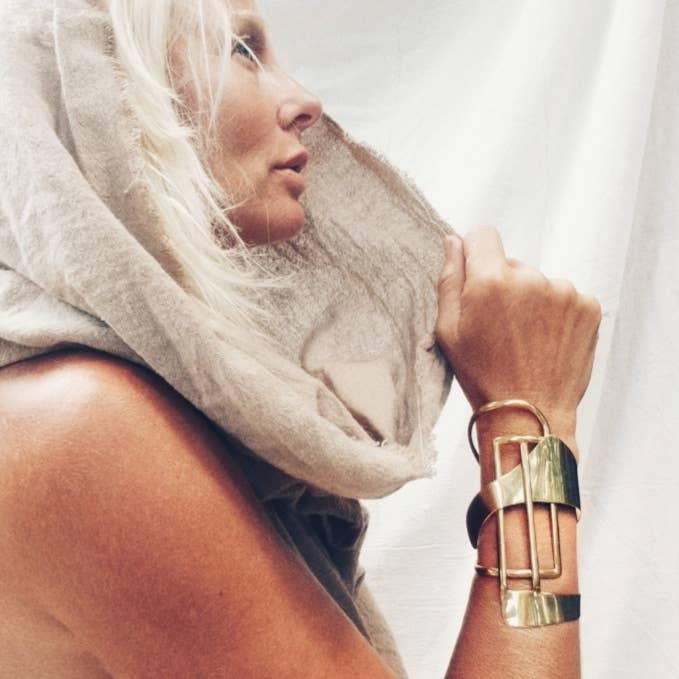 Brass bold statement Dynasty Cuff bracelet