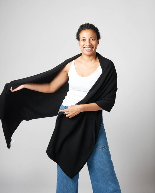 Cashmere-Blend oversized scarf travel Wrap
