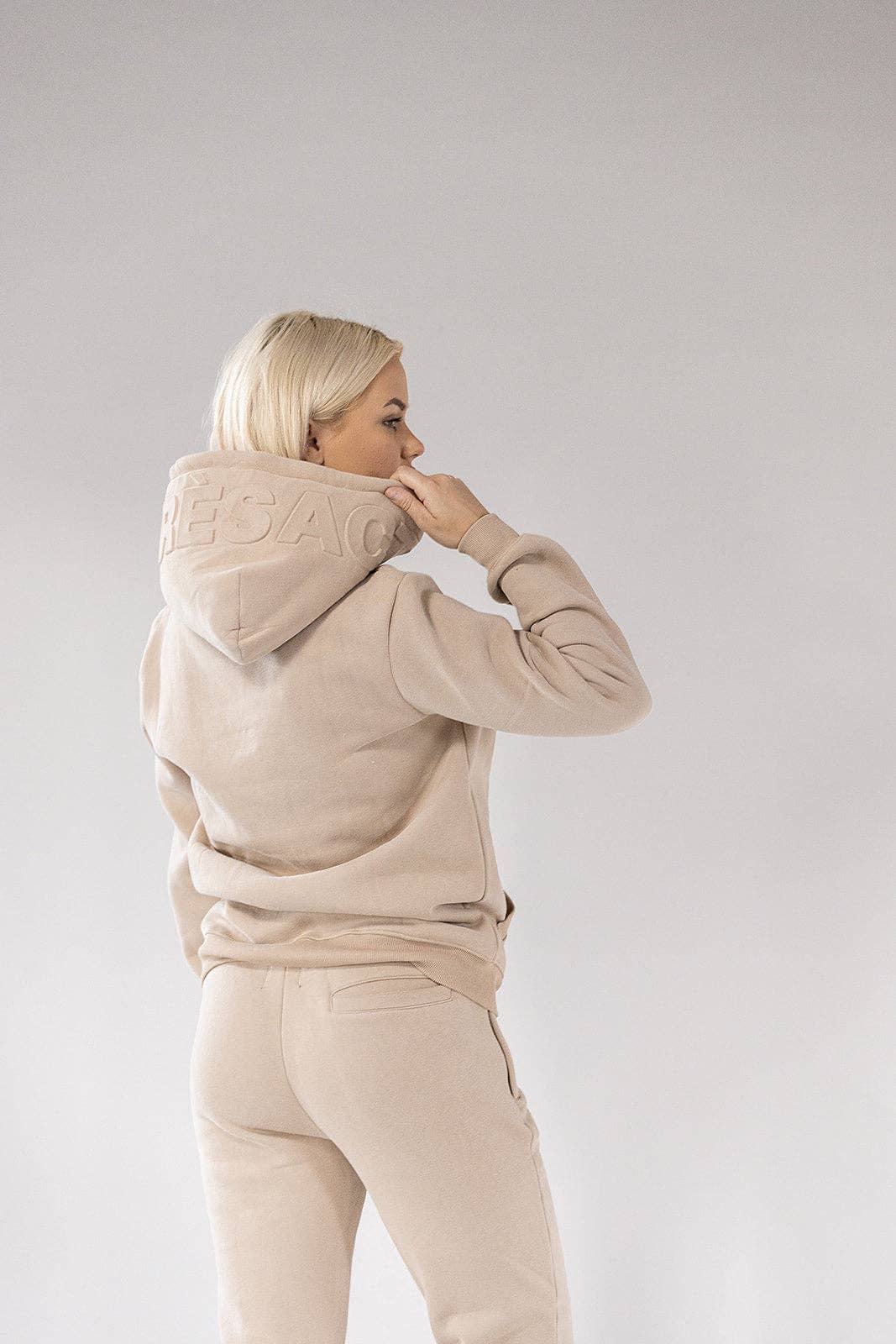 Embossed Hoodie - Champagne