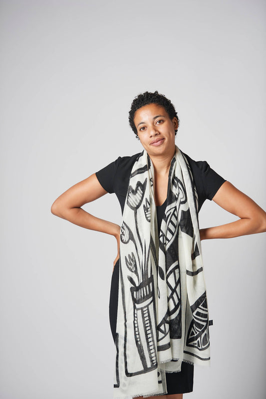 In the Garden Travel Scarf and Shawl