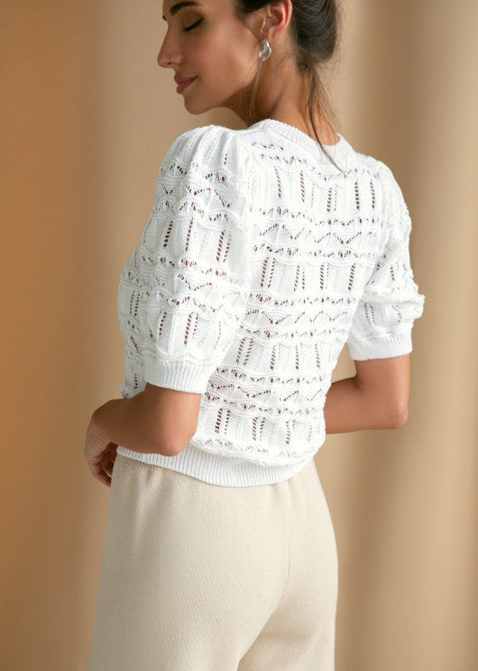 Openwork blouse
