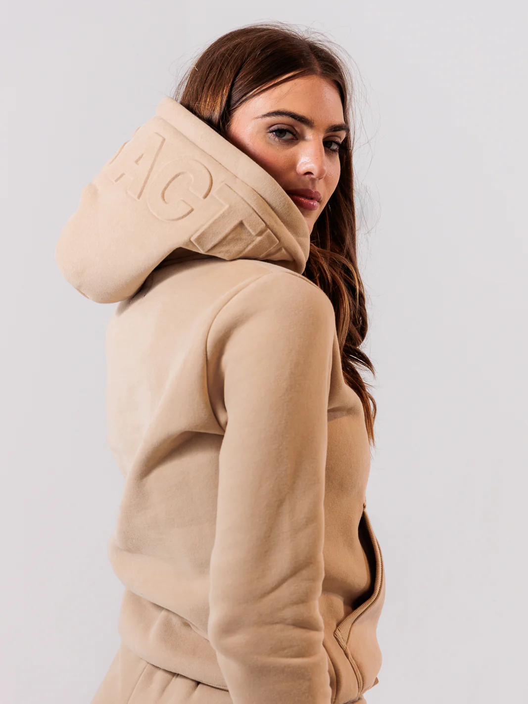 Embossed Hoodie - Champagne